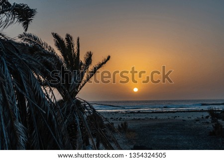 Sunset at Fuerteventura, Canary Islands, Spain 