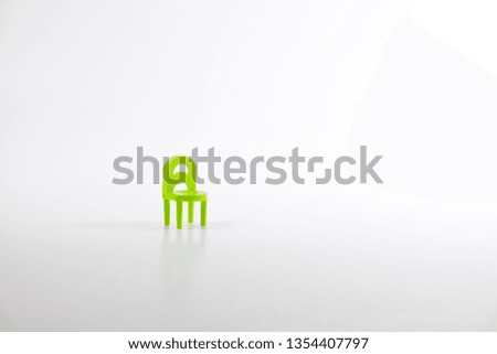 Apple Green toy chair isolated on white background