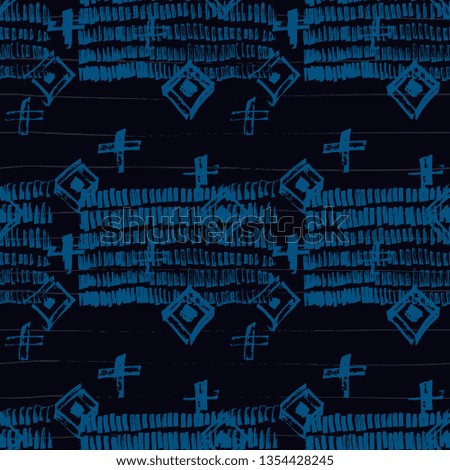 Tie Dye Japanese Geometric Artistic Seamless Pattern. Geo Wabi Sabi Minimalist Kimono Print. Boho Tie Dye Vector Batik. Scribble Cartoon Doodle Craft Texture. Scribble Craft Doodle Seamless Collage