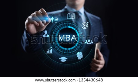MBA Master of business administration Education concept. Royalty-Free Stock Photo #1354430648