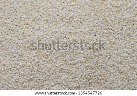 Background of organic white sesame seed texture