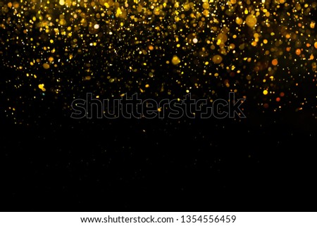 glitter gold bokeh Colorfull Blurred abstract background for birthday, anniversary, wedding, new year eve or Christmas.