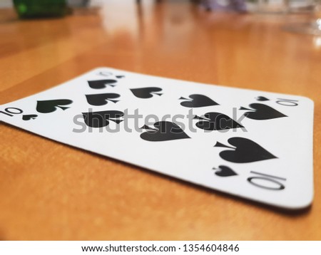 black card on the table