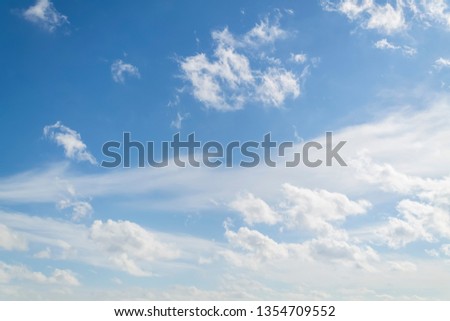 blue sky with white clouds, nature background 