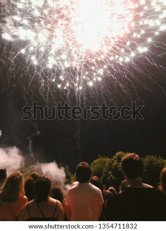 People looking at fireworks