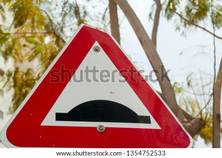 road signs. No parking, a square in front of you and more. Hebrew inscription.