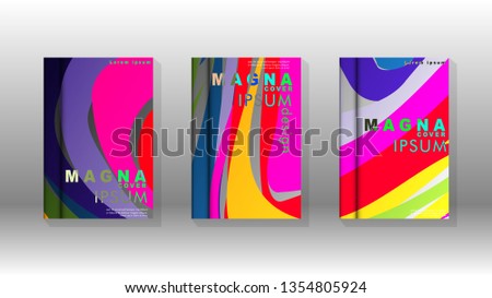abstract background with wave elements. book cover design concept. Futuristic business layout. Digital poster template. Vector Design - eps10