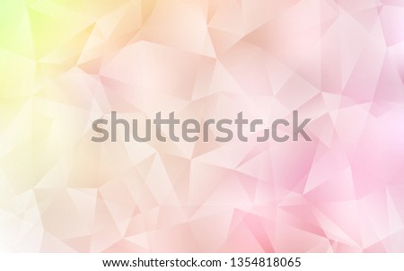 Light Orange vector polygonal background. Colorful illustration in polygonal style with gradient. Best triangular design for your business.