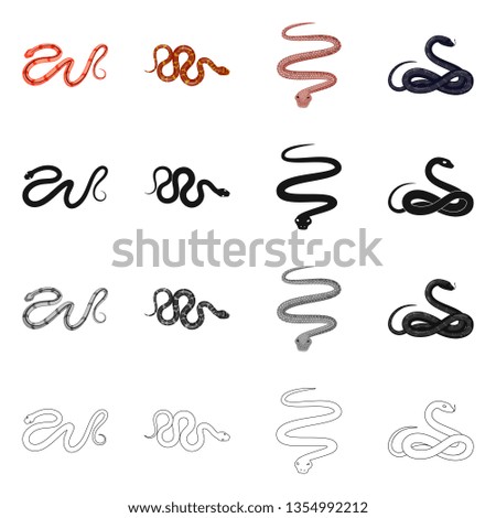 Vector design of mammal and danger sign. Set of mammal and medicine stock vector illustration.