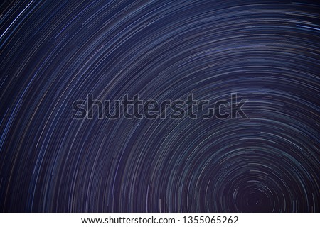 Long Exposure Photograph Creating Star Trails - England