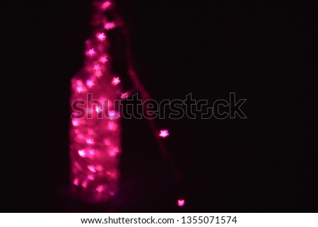 Pink star bokeh lights and Pink heart bokeh lights