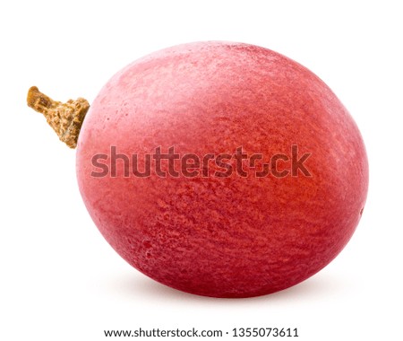 Red grape, isolated on white background, clipping path, full depth of field