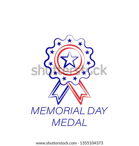memorial day medal colored icon. Element of memorial day illustration icon. Signs and symbols can be used for web, logo, mobile app, UI, UX