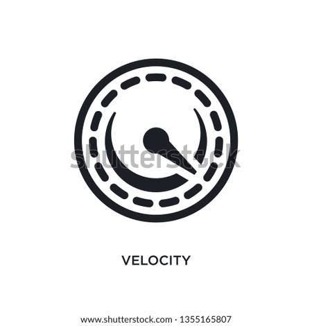 black velocity isolated vector icon. simple element illustration from big data concept vector icons. velocity editable black logo symbol design on white background. can be use for web and mobile