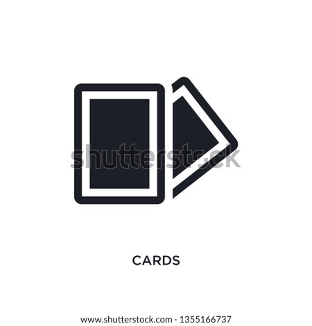 black cards isolated vector icon. simple element illustration from football concept vector icons. cards editable black logo symbol design on white background. can be use for web and mobile