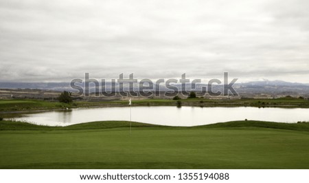 Natural golf course, landscape and sport, relaxation