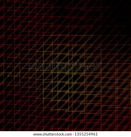 Dark Orange vector backdrop with lines. Repeated lines on abstract background with gradient. Pattern for websites, landing pages.