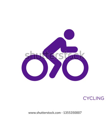 Cycling/Biking Sport Icon Activity Vector Template