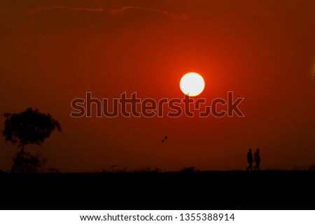 Sunset with couples
