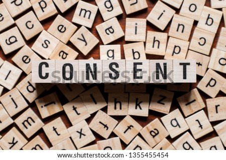 Consent word concept Royalty-Free Stock Photo #1355455454