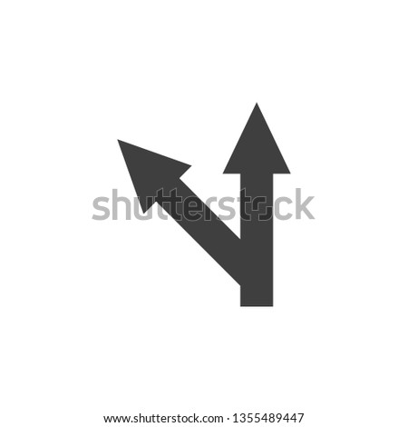 road sign bifurcation icon. One of the collection icons for websites, web design, mobile app