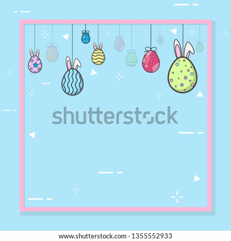easter day ornamental eggs on important days. vector design