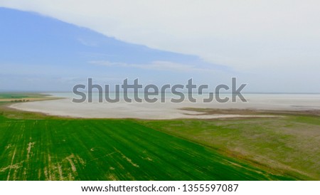 Aerial view of meadow/'Seyfe' region/Kirsehir,TURKEY 