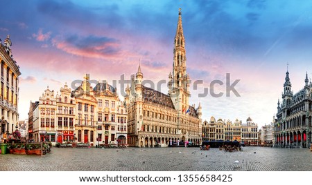 Brussels - Grand place, Belgium Royalty-Free Stock Photo #1355658425