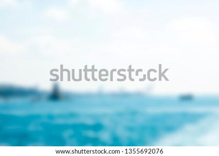 Abstract blurred cityscape water background
