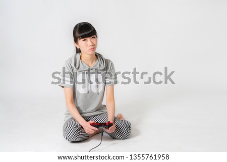 Girl playing games