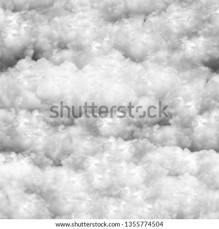 seamless photographic clouds natural background, black and white