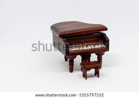 wooden model of acoustic piano