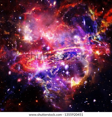 Space Background with Colorful Galaxy Cloud Nebula. The elements of this image furnished by NASA.
