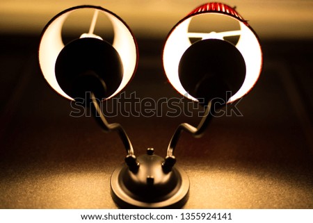 Red Wall light close-up Royalty-Free Stock Photo #1355924141
