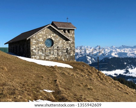 Mountain chapel Rigi Kulm or Bergkapelle Rigi Kulm or Die Bergkapelle Regina Montium - Canton of Schwyz, Switzerland