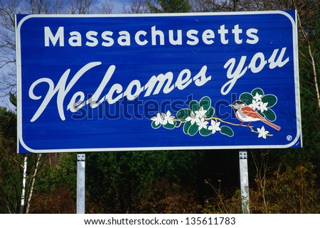 Massachusetts welcomes you sign