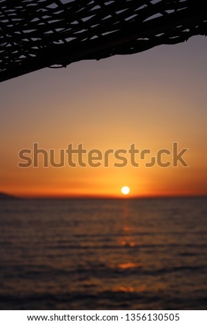 Beautiful sunrise over the red sea  Royalty-Free Stock Photo #1356130505