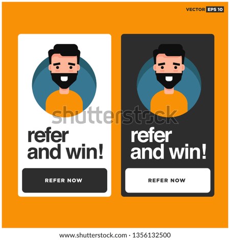Refer and Earn Screen with Man Illustration