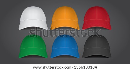 multicolored caps on a dark background