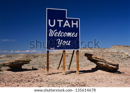 Utah welcomes you sign