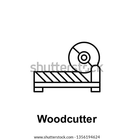 woodcutter outline icon. Element of labor day illustration icon. Signs and symbols can be used for web, logo, mobile app, UI, UX