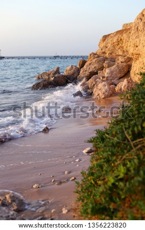 beautiful sea view in Egypt Royalty-Free Stock Photo #1356223820