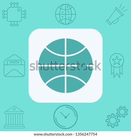 Basketball ball vector icon sign symbol