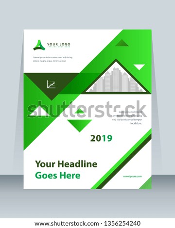 Annual report brochure flyer template vector design. Leaflet cover presentation abstract background.