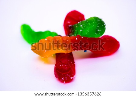 Sweet and colorful Gummy Worms 