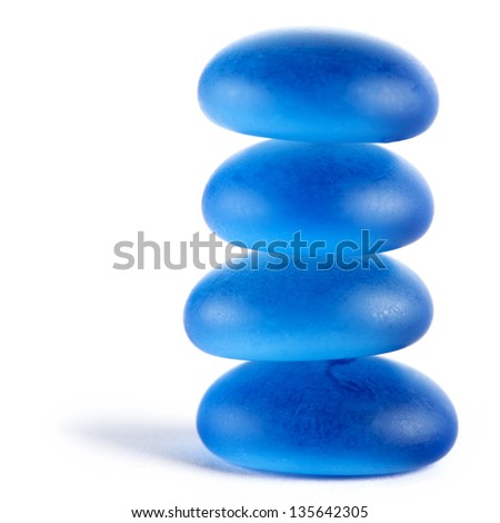 Blue stones in meditation concept