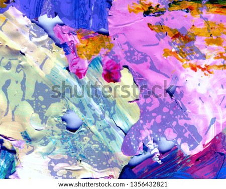Dried pigment acrylic color blocks. Multicolored abstract art background.