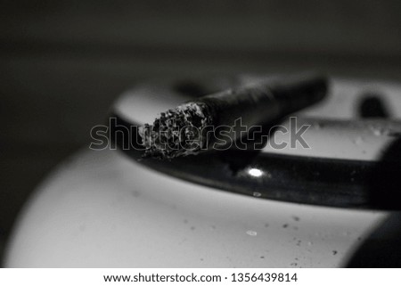 Cigarette butt macro photo