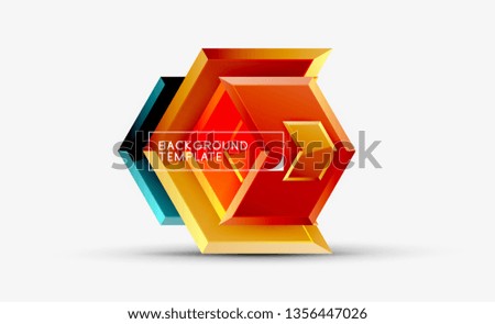 Shiny glossy arrows background, clean modern geometric design, futuristic composition, vector illustration