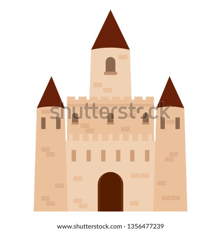 Front view of a castle